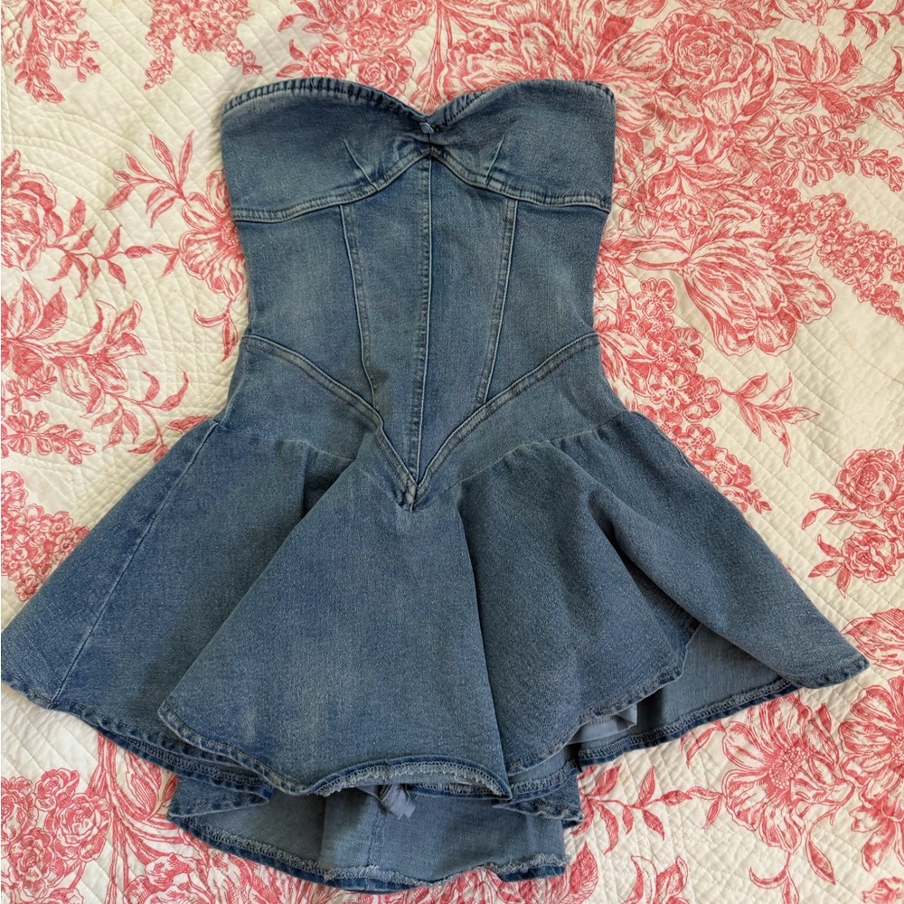 Denim mini dress